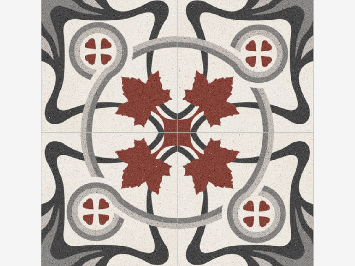 Patterned Cement Tiles, Art Nouveau Style A