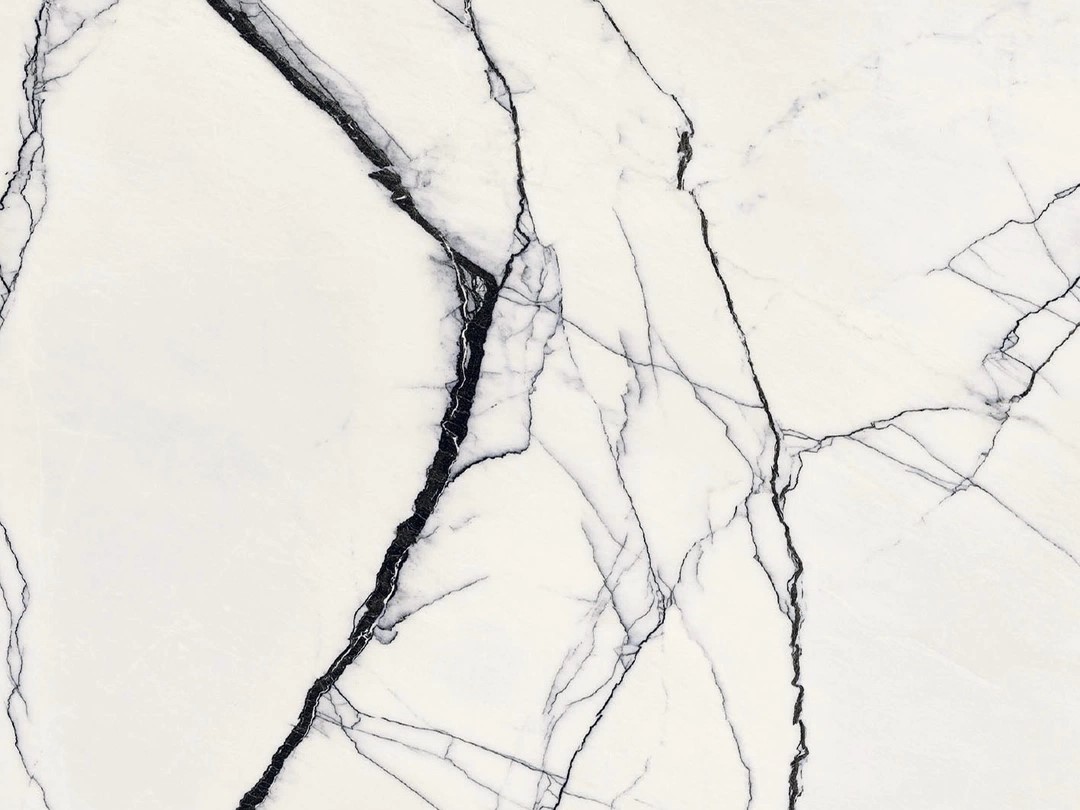 White & Black Marble Porcelain Tiles, Various Sizes