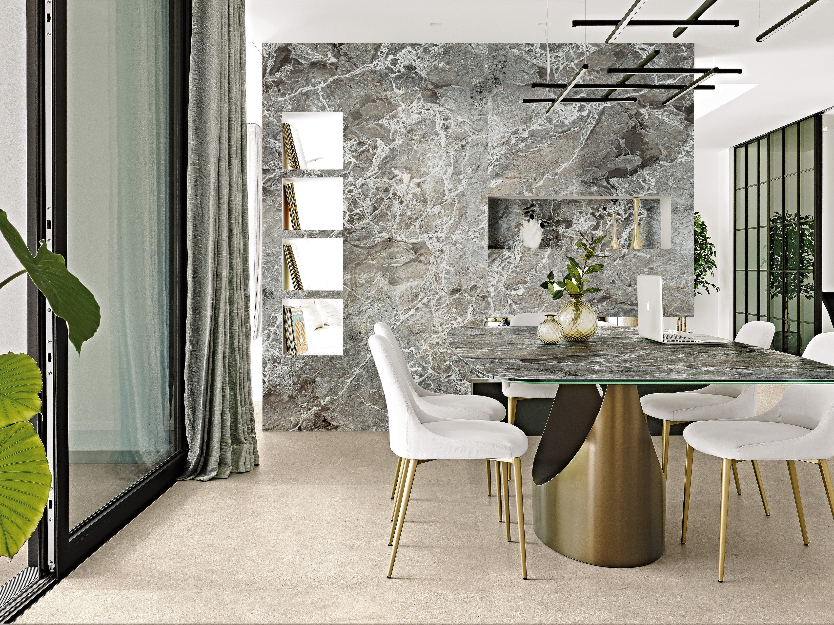 Grey Marble Aubisque Porcelain Tiles, Various Sizes