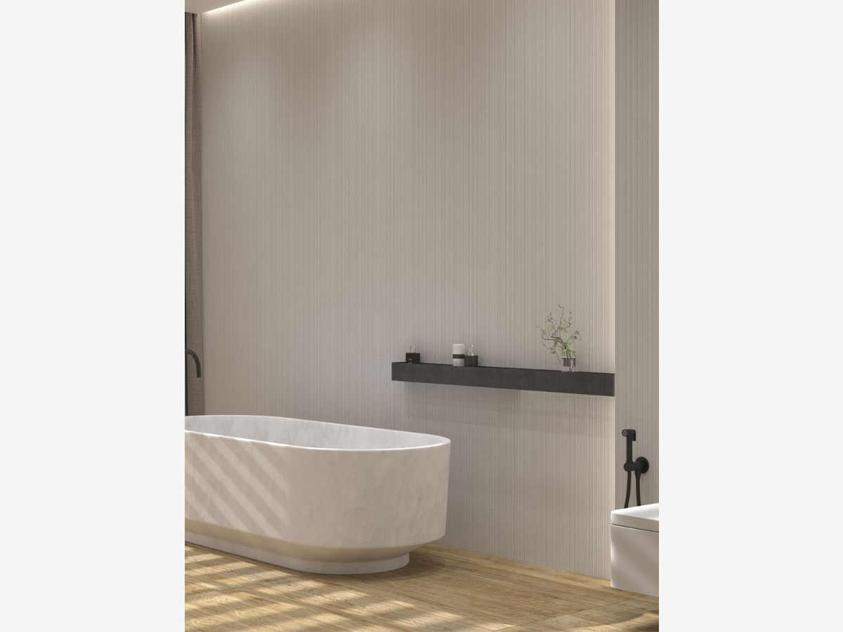 Light Grey Stripe Porcelain Slab