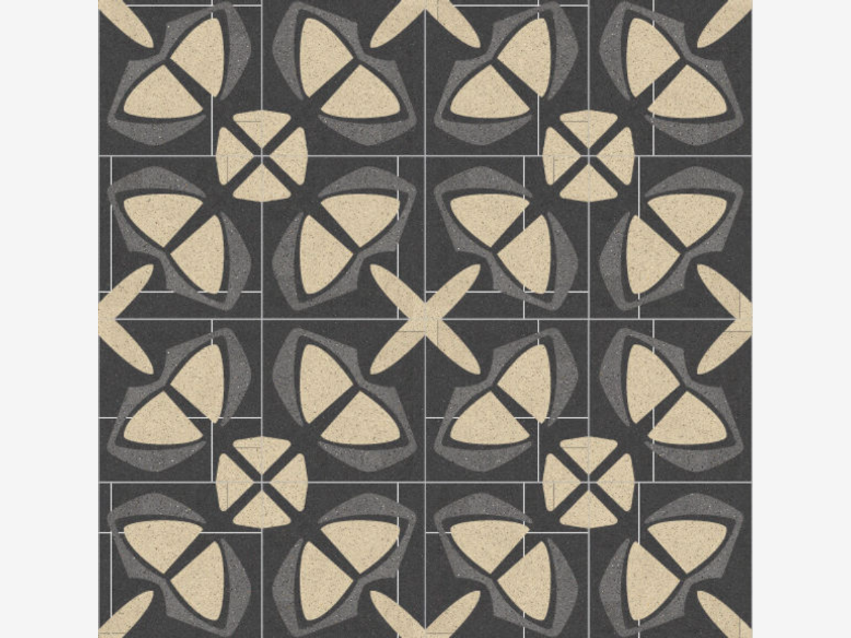 Patterned Cement Tiles, Art Nouveau Style D