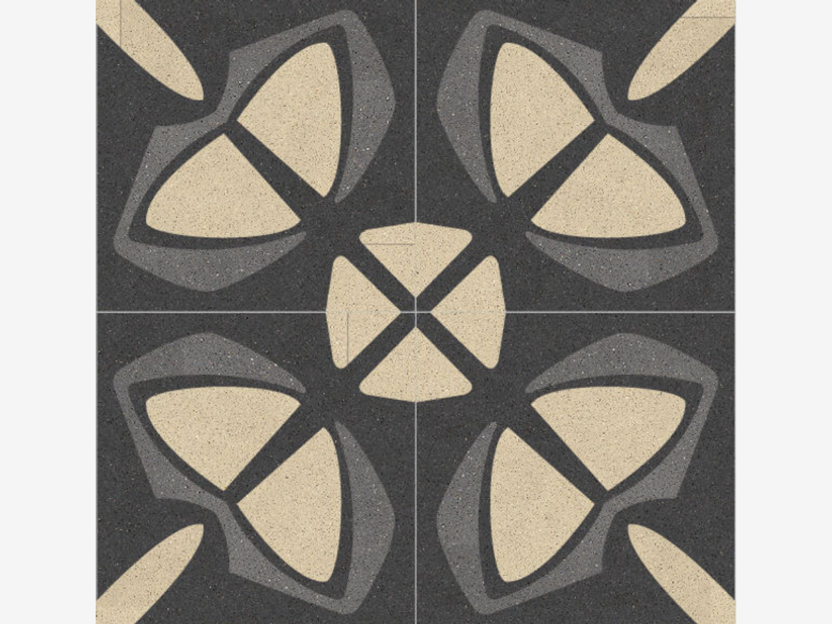Patterned Cement Tiles, Art Nouveau Style D
