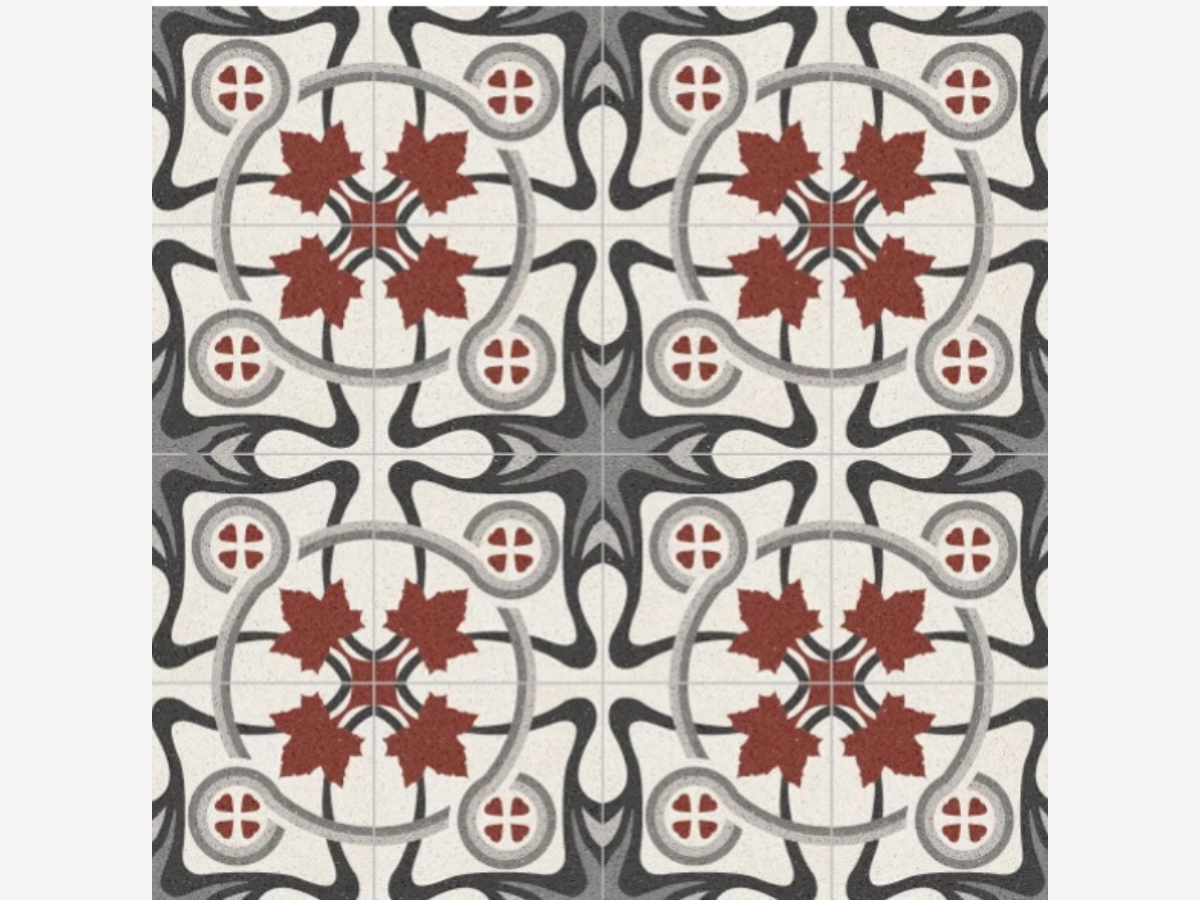 Patterned Cement Tiles, Art Nouveau Style A