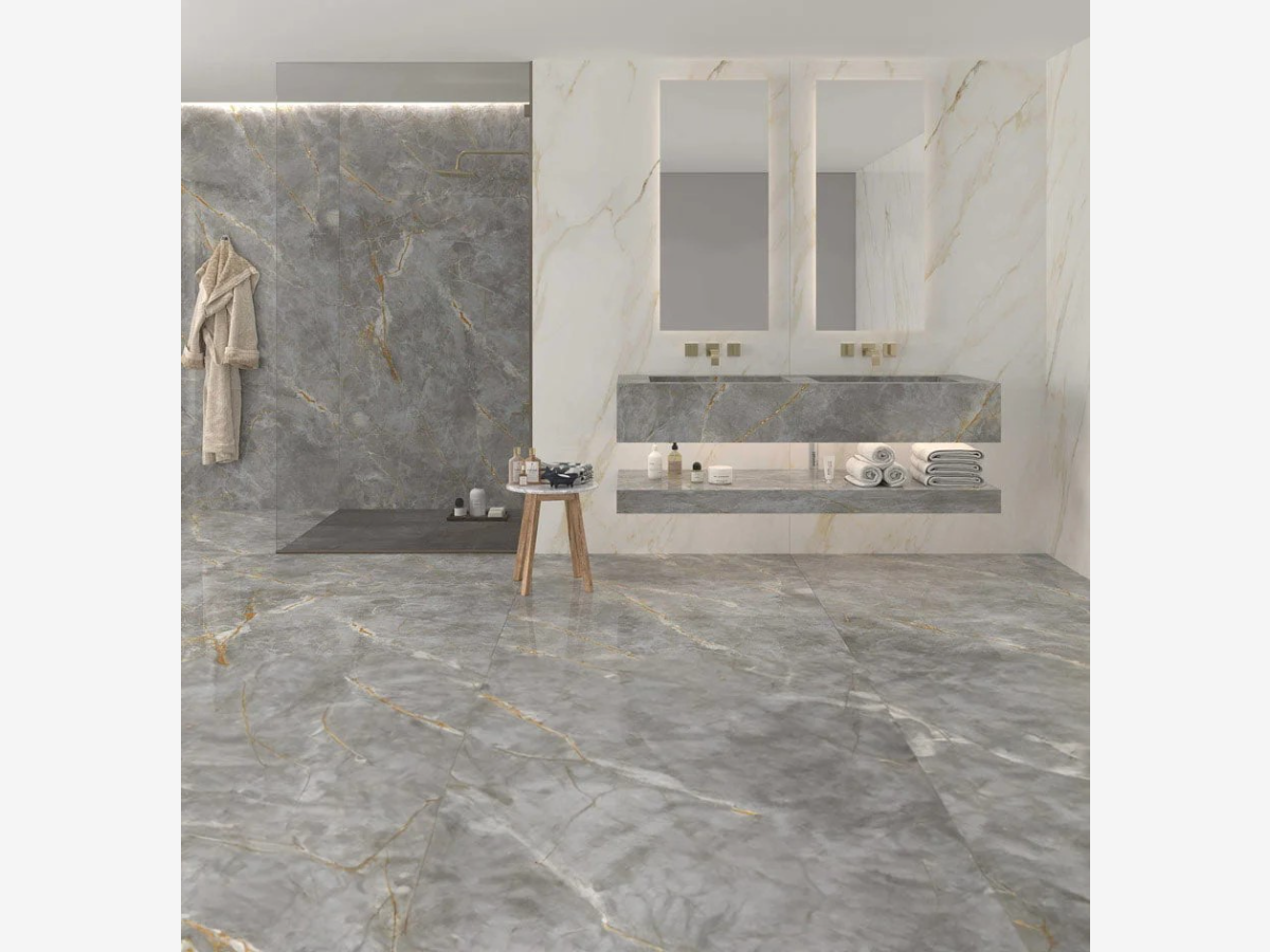 Gray Gold Marble Porcelain Slab