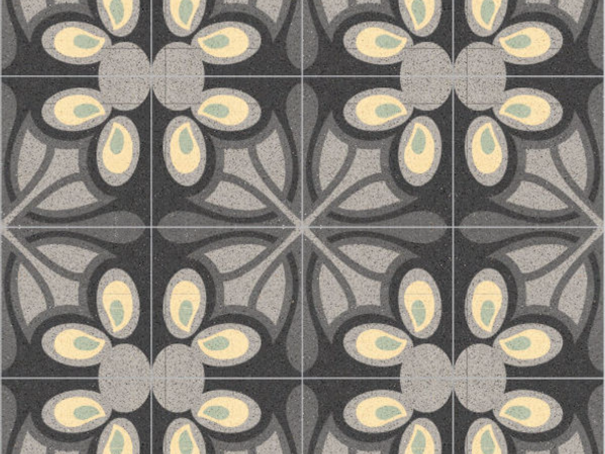 Patterned Cement Tiles, Art Nouveau Style G