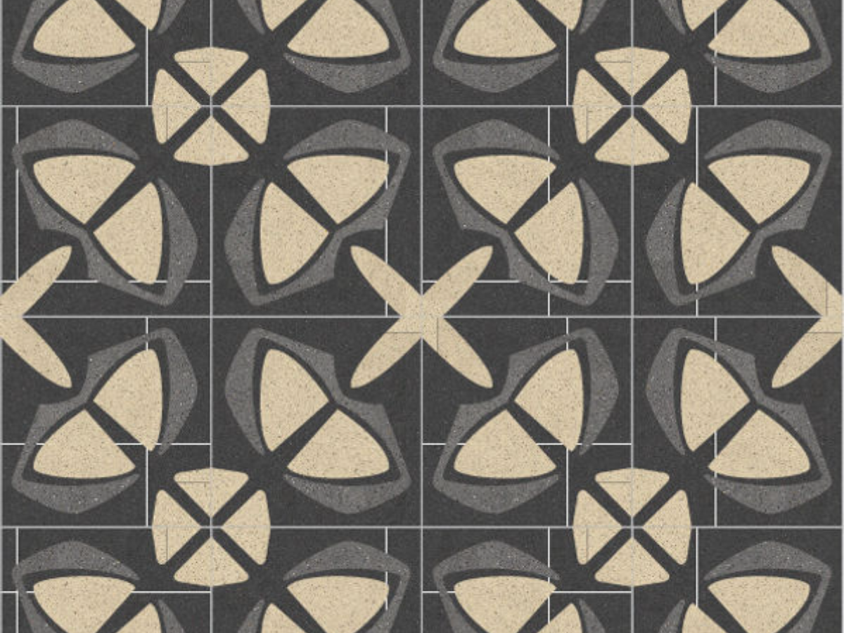 Patterned Cement Tiles, Art Nouveau Style D