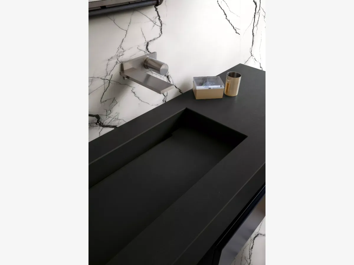 White & Black Marble Porcelain Tiles, Various Sizes